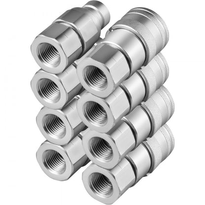 010942285467 - Hydraulic Couplers 1/2" NPT, 4000 PSI, Durable Steel