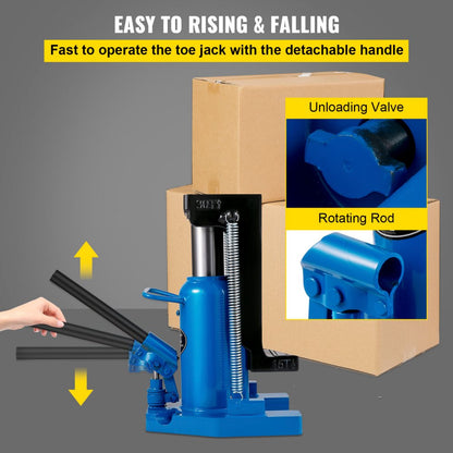 MHC-15RS - Heavy-Duty Hydraulic Toe Jack, 15/30 Ton Capacity