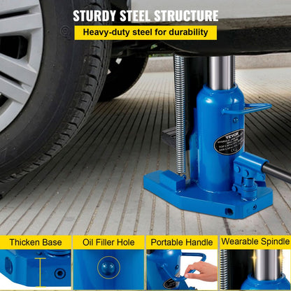 MHC-15RS - Heavy-Duty Hydraulic Toe Jack, 15/30 Ton Capacity