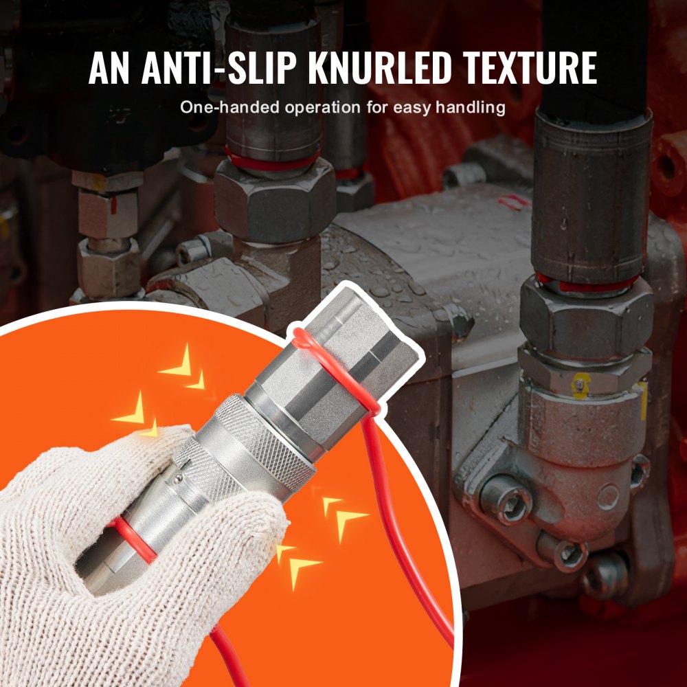 LSQ-FF - 1/2" Flat Face Hydraulic Couplers for High Pressure, 5076 PSI