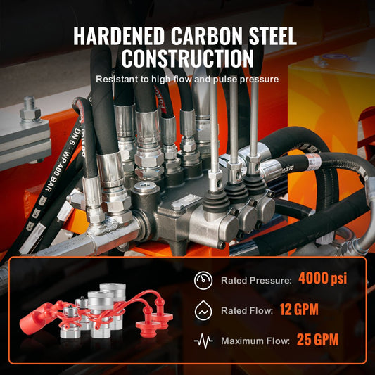 LSQ-S1 - 1/2" VEVOR Hydraulic Couplers with Sleeve Lock, 4000 PSI Rating