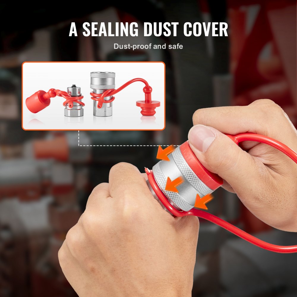 LSQ-S1 - 1/2" VEVOR Hydraulic Couplers with Sleeve Lock, 4000 PSI Rating