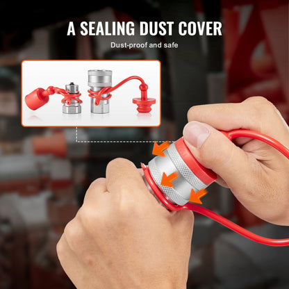 LSQ-S1 - 1/2" VEVOR Hydraulic Couplers with Sleeve Lock, 4000 PSI Rating