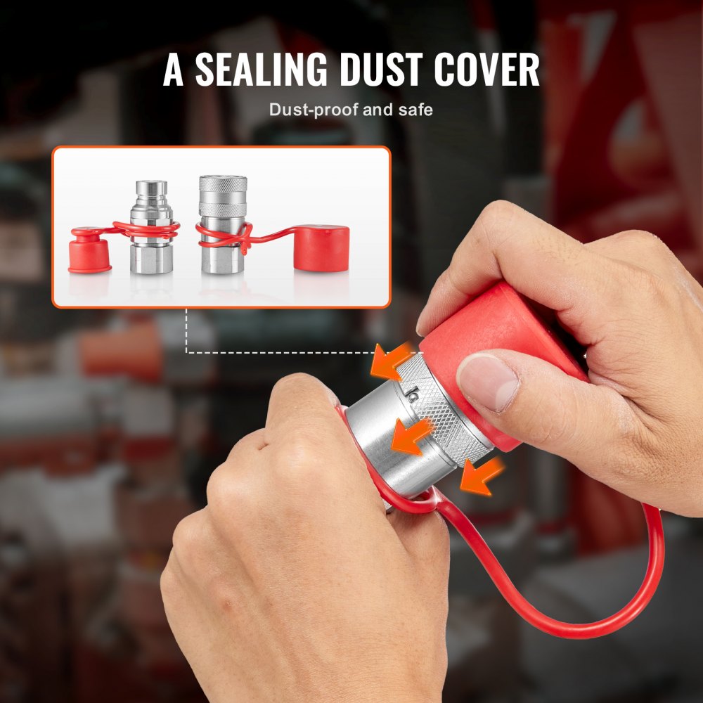 LSQ-FF - Durable 1/2" Hydraulic Coupler for High Pressure, 5076 PSI