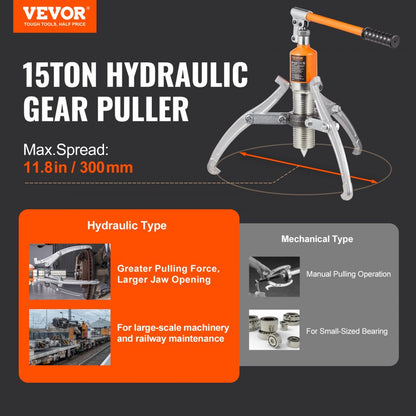YL-15T - 15 Ton Hydraulic Gear Puller for Easy Gear & Bearing Removal