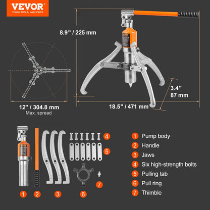 YL-15T - 15 Ton Hydraulic Gear Puller for Easy Gear & Bearing Removal