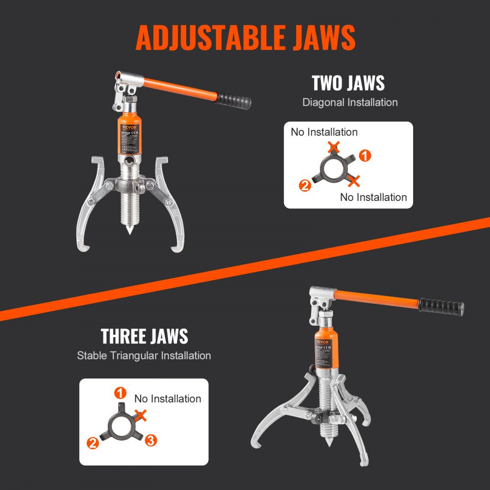 YL-5T - 5-Ton Hydraulic Gear Puller with 2/3 Jaw Flexibility
