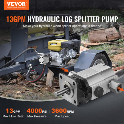 YYPMB13GPM - 13 GPM Hydraulic Log Splitter Pump Kit, 4000 PSI Output