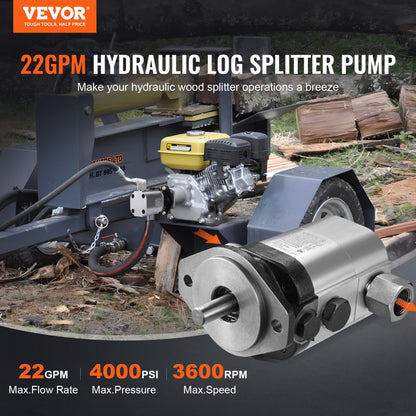 YYPMB22GPM+25 - 22 GPM Hydraulic Log Splitter Pump Kit with 4000 PSI