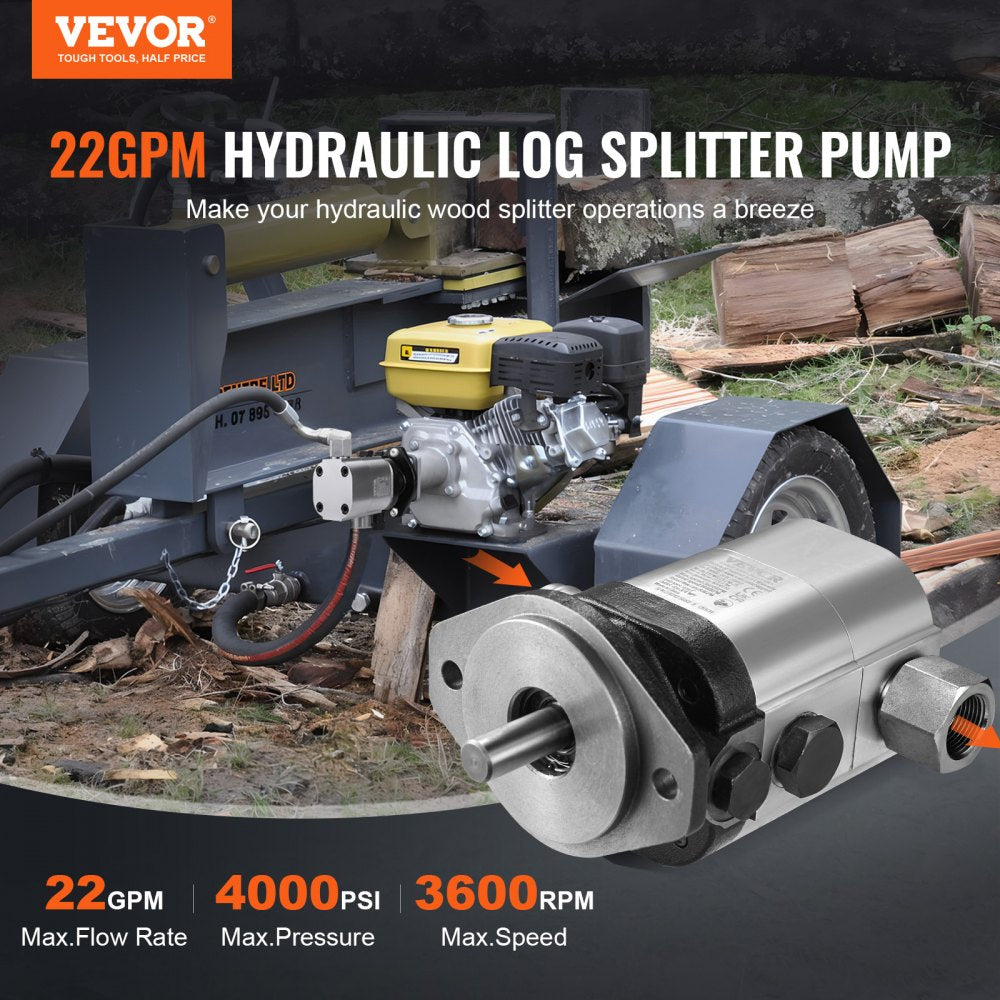 YYPMB22GPM - 22 GPM Hydraulic Log Splitter Pump with 4000 PSI Output