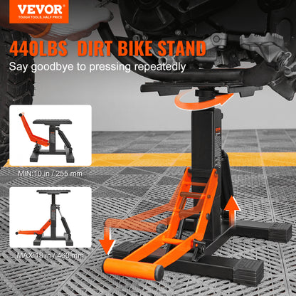 TD-059 - Adjustable 440 lbs Motorcycle Lift Stand, 10-18 inches Height