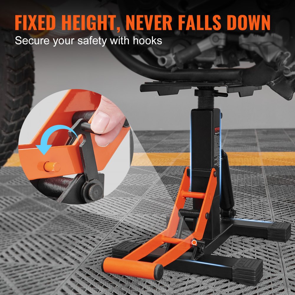 TD-059 - Adjustable 440 lbs Motorcycle Lift Stand, 10-18 inches Height