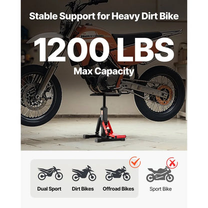 TD-059-02 - Heavy-Duty Hydraulic Lift Stand, 10-18” for Motorcycles