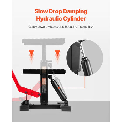 TD-059-02 - Heavy-Duty Hydraulic Lift Stand, 10-18” for Motorcycles