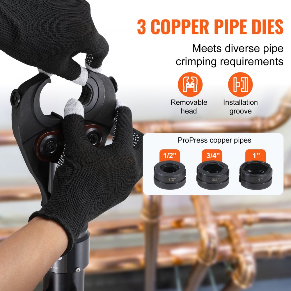 SD-1930 - Hydraulic Pipe Crimping Tool for 1/2" to 1" Copper Pipes