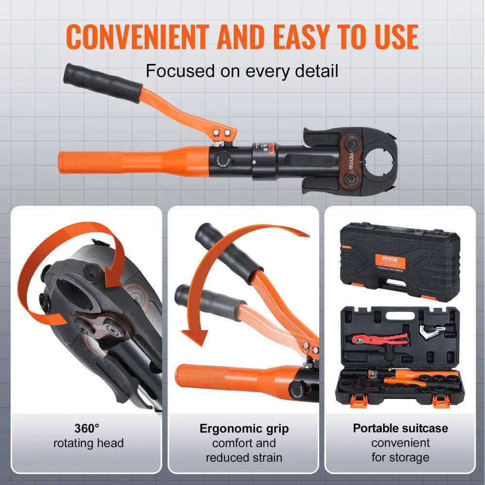 SD-1930 - Hydraulic Pipe Crimping Tool for 1/2" to 1" Copper Pipes