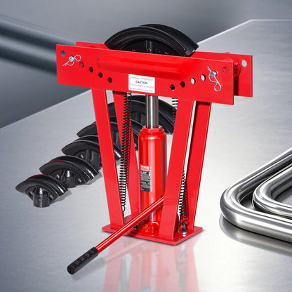 MR8080 - 12 Ton Hydraulic Pipe Bender with Adjustable Rollers and 6 Dies