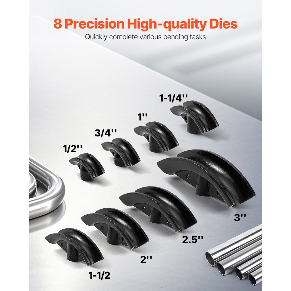 MR8081 - 16-Ton Hydraulic Pipe Bender with 8 Precision Dies