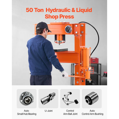 ZX0901 - Heavy-Duty 50T Hydraulic Press with Adjustable 7 Height Settings