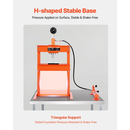 ZX0901 - Heavy-Duty 10T Hydraulic Shop Press for Reliable Component Assembly