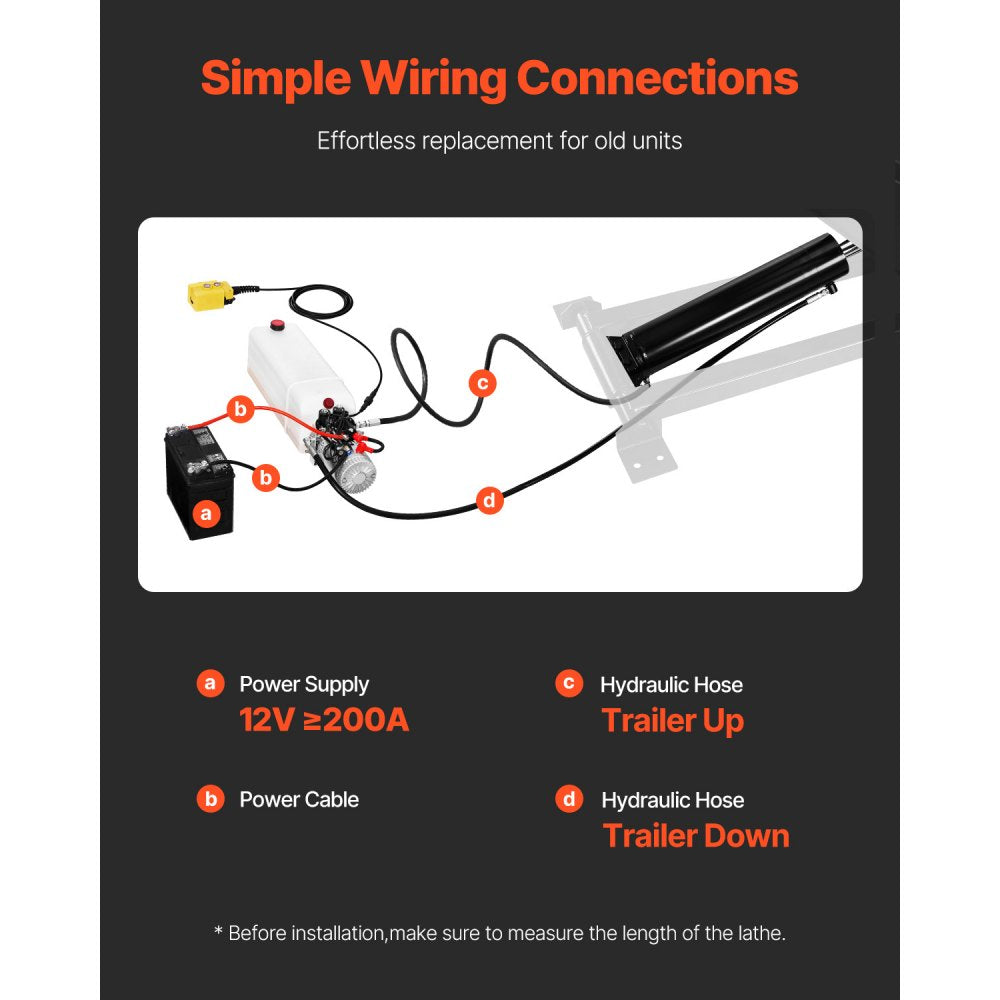ER-006 (10T) - 10T Hydraulic Lift Kit for 12-16 ft Dump Trailers