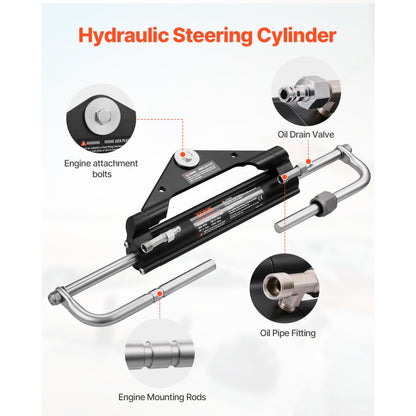 NR150 - 150HP Hydraulic Steering Kit with 13.5" Wheel & Hoses