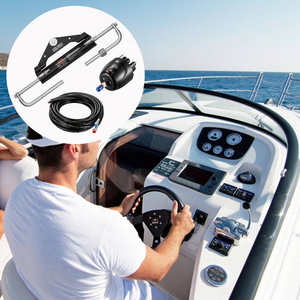 NR150 - 150HP Hydraulic Steering Kit with 13.5" Wheel & Hoses