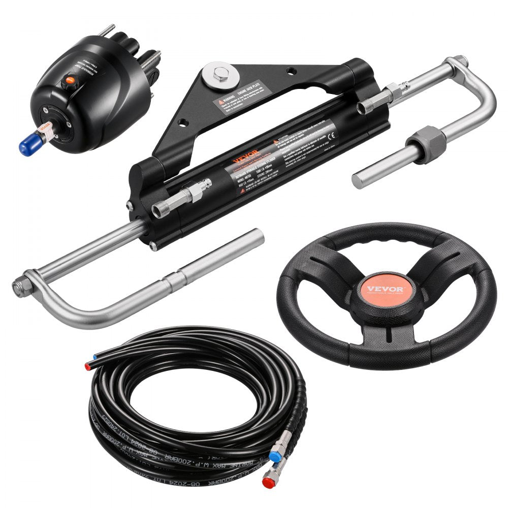 NR150 - 150HP Hydraulic Steering Kit with 13.5" Wheel & Hoses