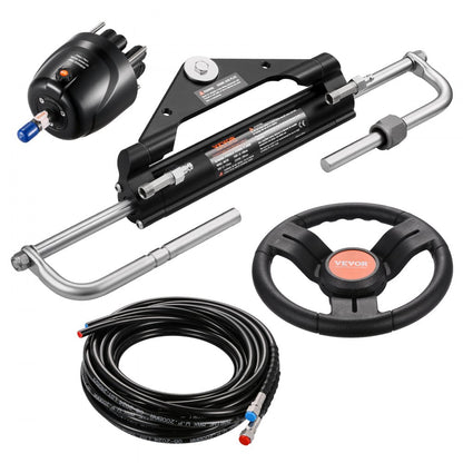 NR150 - 150HP Hydraulic Steering Kit with 13.5" Wheel & Hoses