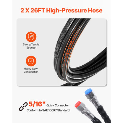 NR90 - 90HP Hydraulic Steering Kit with 13.5" Wheel & 26ft Hoses