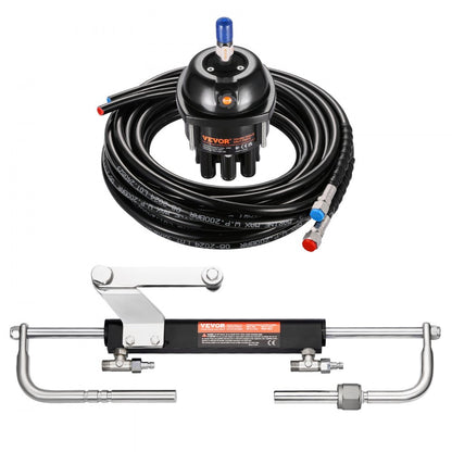 NR90 - 90HP Hydraulic Steering Kit with 13.5" Wheel & 26ft Hoses