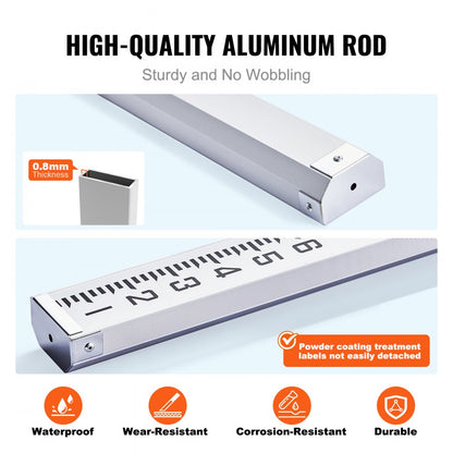 14FT4J10 - 14ft VEVOR Aluminum Rod with Dual-Sided Markings