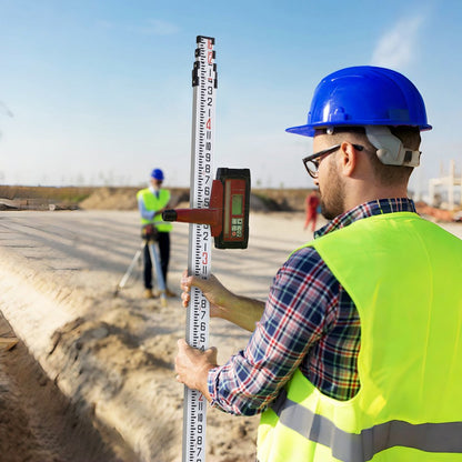 16FT4J8 - Durable 16ft Aluminum Measuring Rod with Dual-Sided Markings