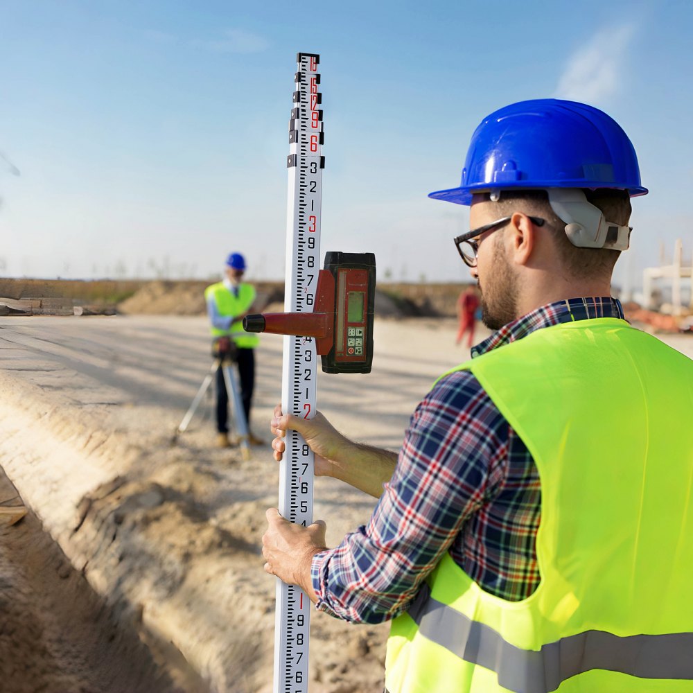 18FT6J10 - Durable 18ft VEVOR Measuring Rod with Dual-Sided Scales