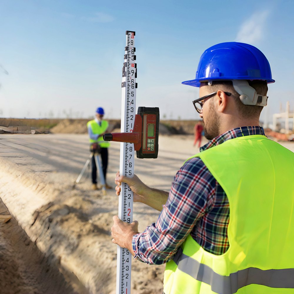 20FT6J10 - Durable 20ft Dual-Sided VEVOR Measuring Rod with Enhanced Visibility