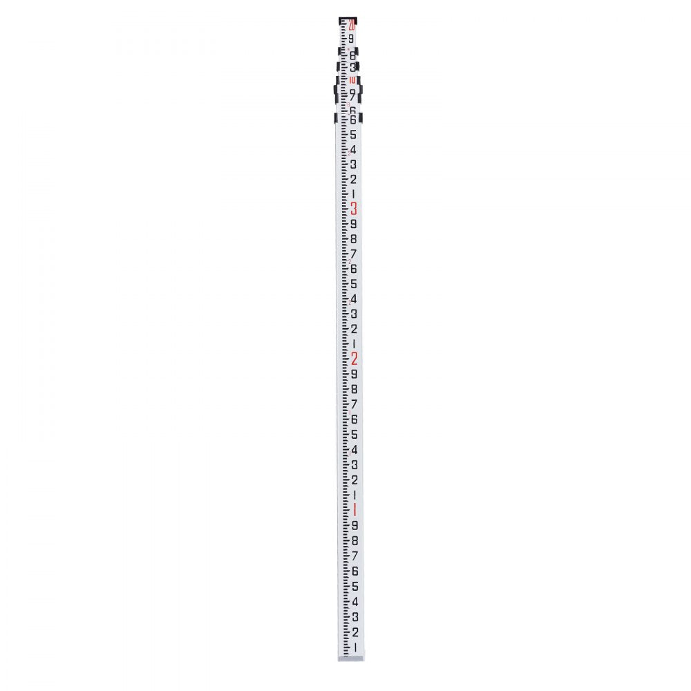 20FT6J10 - Durable 20ft Dual-Sided VEVOR Measuring Rod with Enhanced Visibility