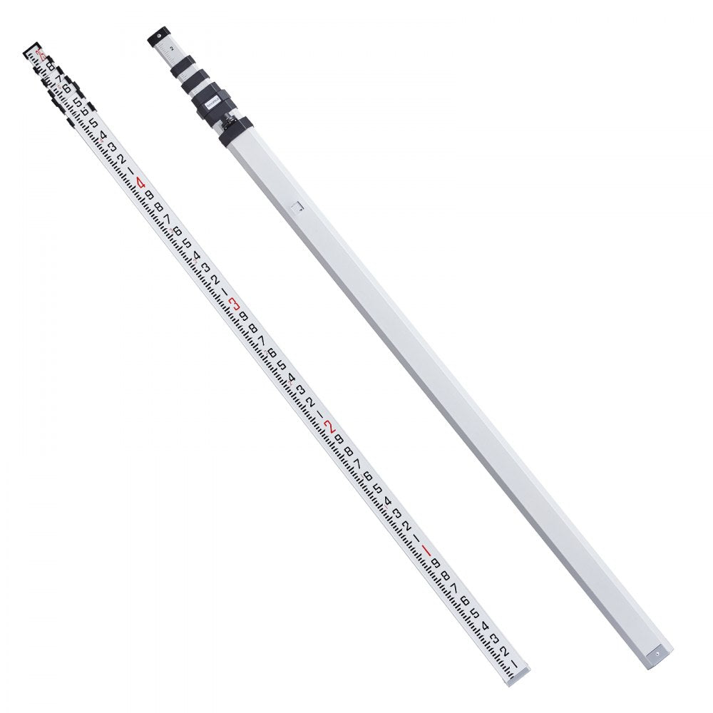 25FT6J10 - 25ft Telescopic VEVOR Measuring Rod with Dual Scales