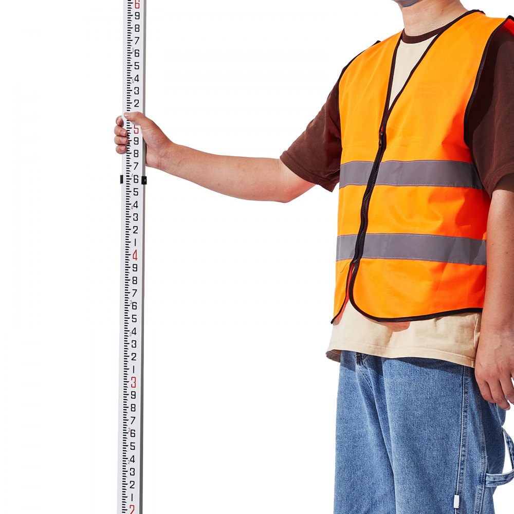 25FT6J10 - 25ft Telescopic VEVOR Measuring Rod with Dual Scales