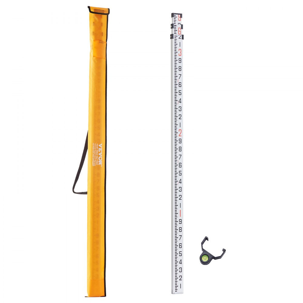 9FT3J10 - 9ft Precision Aluminum Grade Rod with Dual-Sided Scales