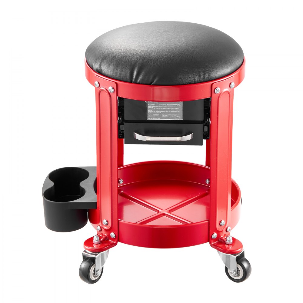 XF8307 - Heavy-Duty Rolling Mechanic Stool with Storage & 300 lbs Capacity