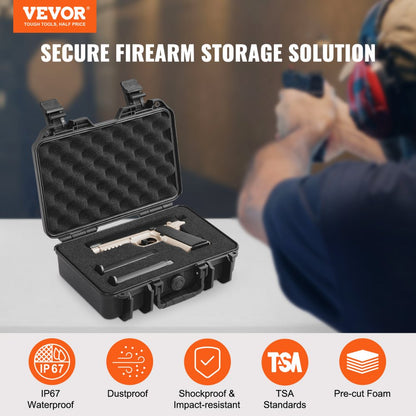 301909 - TSA Approved Waterproof Hard Pistol Case for 1 Firearm