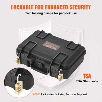 301909 - TSA Approved Waterproof Hard Pistol Case for 1 Firearm