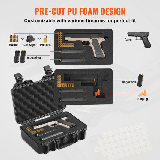 301909 - TSA Approved Waterproof Hard Pistol Case for 1 Firearm