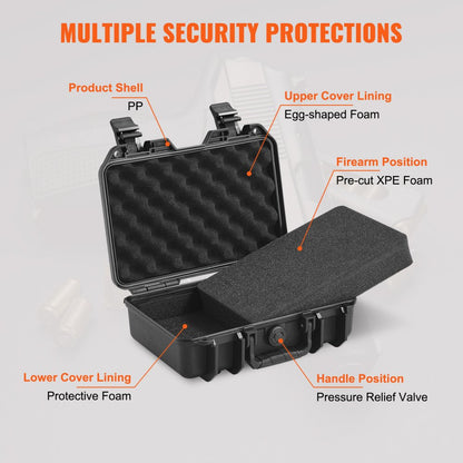 301909 - TSA Approved Waterproof Hard Pistol Case for 1 Firearm