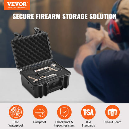 332317 - TSA-Approved Waterproof Hard Case for 2 Pistols with Pre-Cut Foam