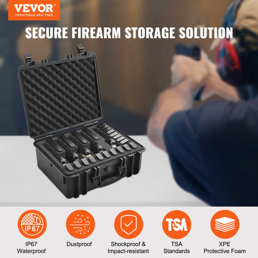 453619 - TSA-Approved Waterproof Hard Pistol Case for 5 Firearms
