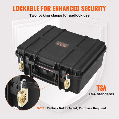 453619 - TSA-Approved Hard Case for 6 Pistols, Waterproof & Dustproof
