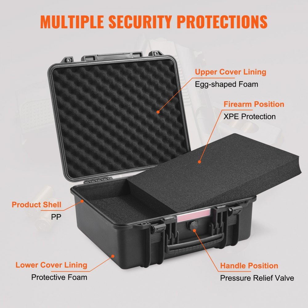 453619 - TSA-Approved Hard Case for 6 Pistols, Waterproof & Dustproof