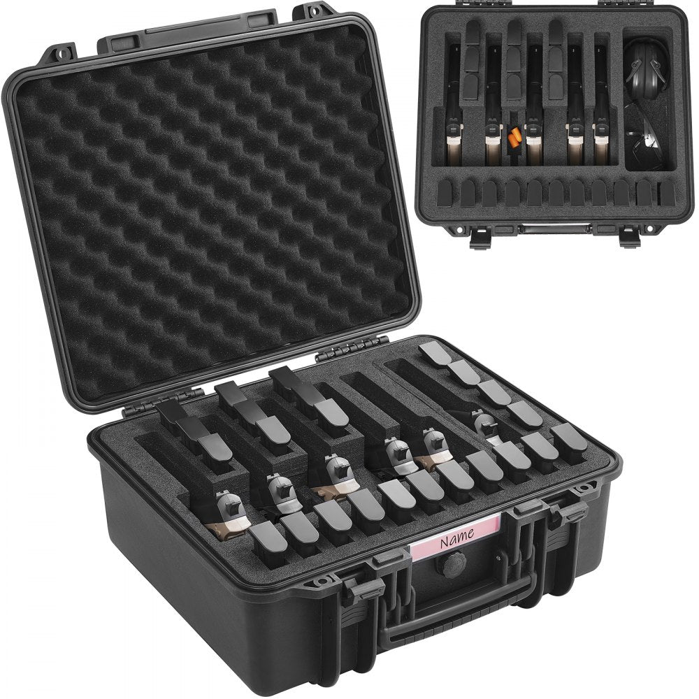 453619 - TSA-Approved Hard Pistol Case for 6 Handguns, Waterproof & Dustproof
