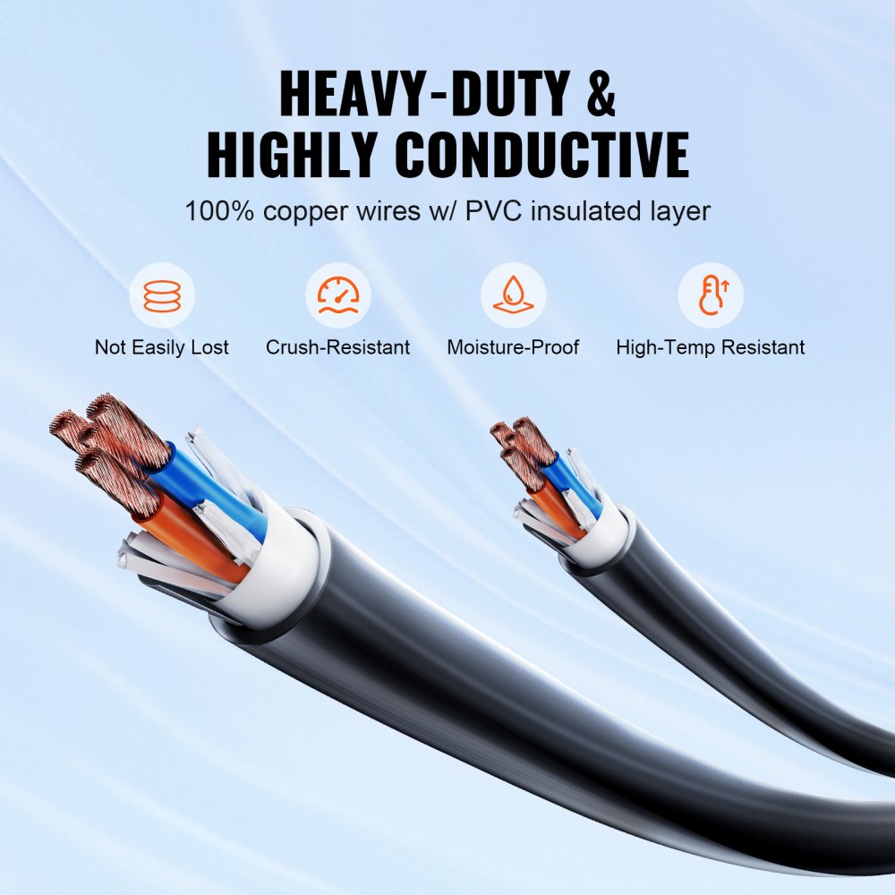 RVYCX-50A30FT - 30ft Heavy-Duty RV Power Cord with LED Indicator